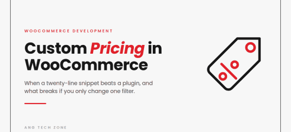 Woocommerce Custom Pricing Article Cover With A Price Tag Icon